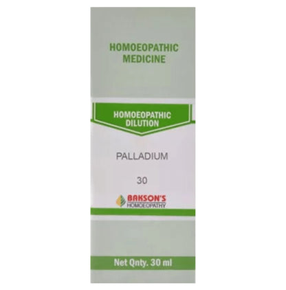 Bakson's Homeopathy Palladium Dilution 30 - Classic Derma