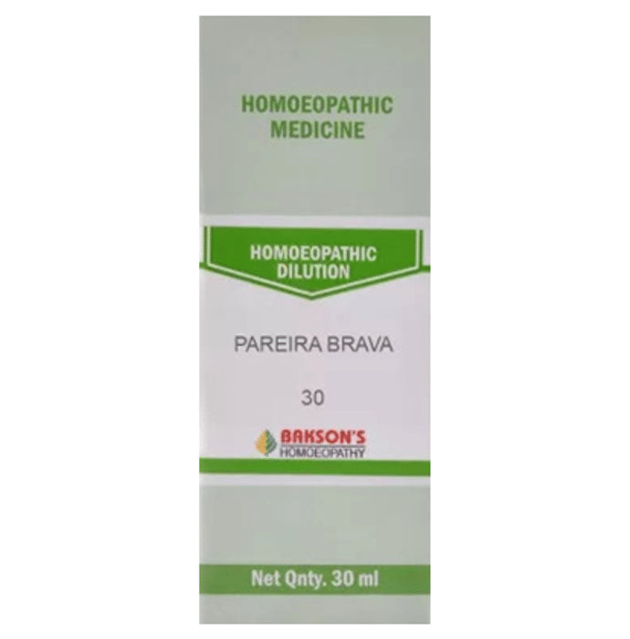 Bakson's Homeopathy Pareira Brava Dilution 30 - Classic Derma