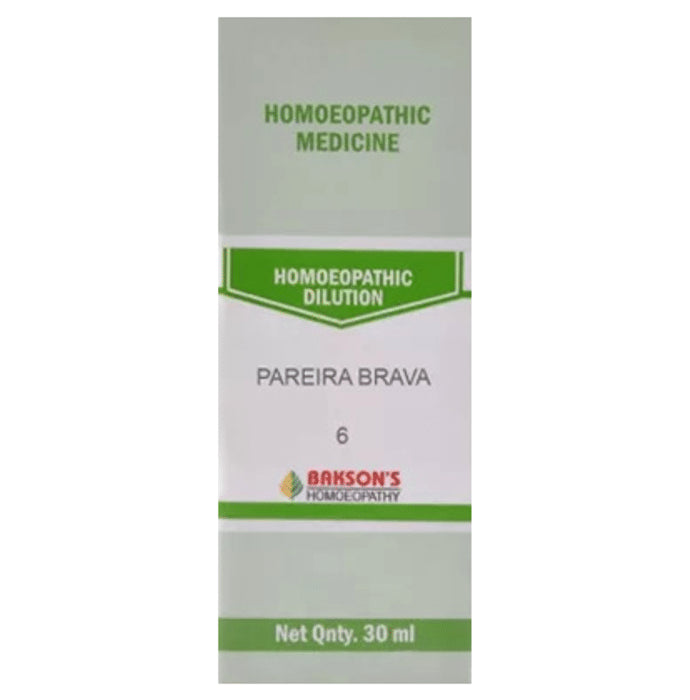 Bakson's Homeopathy Pareira Brava Dilution 6 CH - Classic Derma