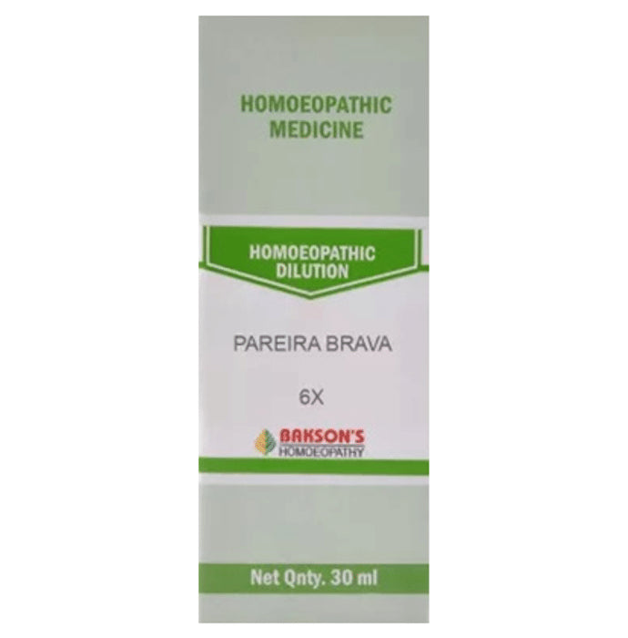Bakson's Homeopathy Pareira Brava Dilution 6X - Classic Derma