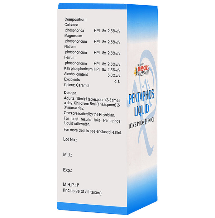 Bakson's Homeopathy Pentaphos Liquid Five Phos Tonic