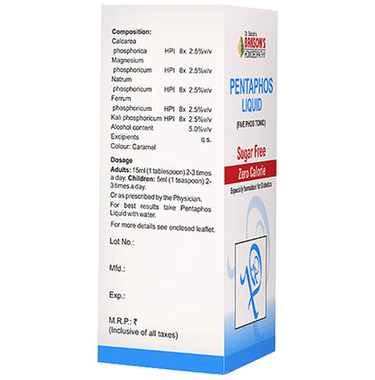 Bakson's Homeopathy Pentaphos Liquid Sugar Free