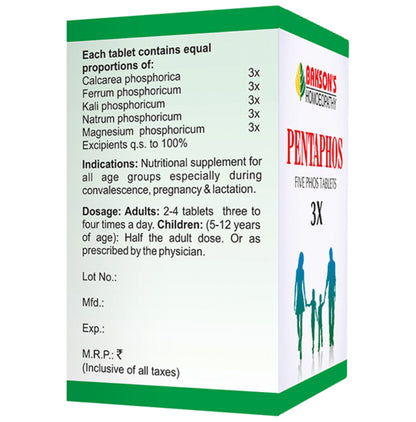 Bakson's Homeopathy Pentaphos Tablet 3X