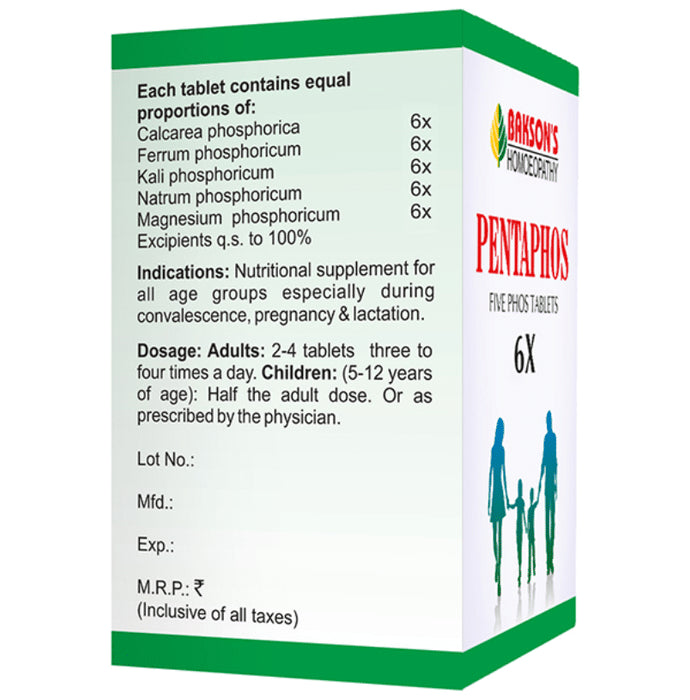 Bakson's Homeopathy Pentaphos Tablet 6X