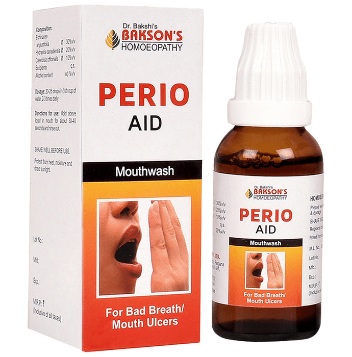 Bakson's Homeopathy Perio Aid Mouth Wash - Classic Derma