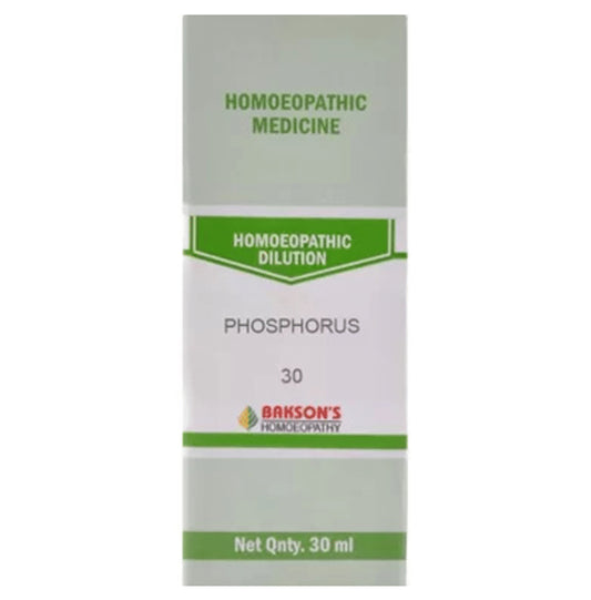 Bakson's Homeopathy Phosphorus Dilution 30 CH - Classic Derma