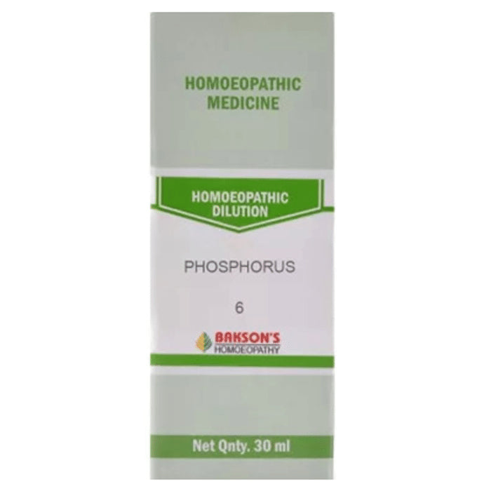 Bakson's Homeopathy Phosphorus Dilution 6 CH - Classic Derma