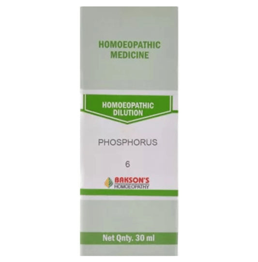 Bakson's Homeopathy Phosphorus Dilution 6 CH - Classic Derma