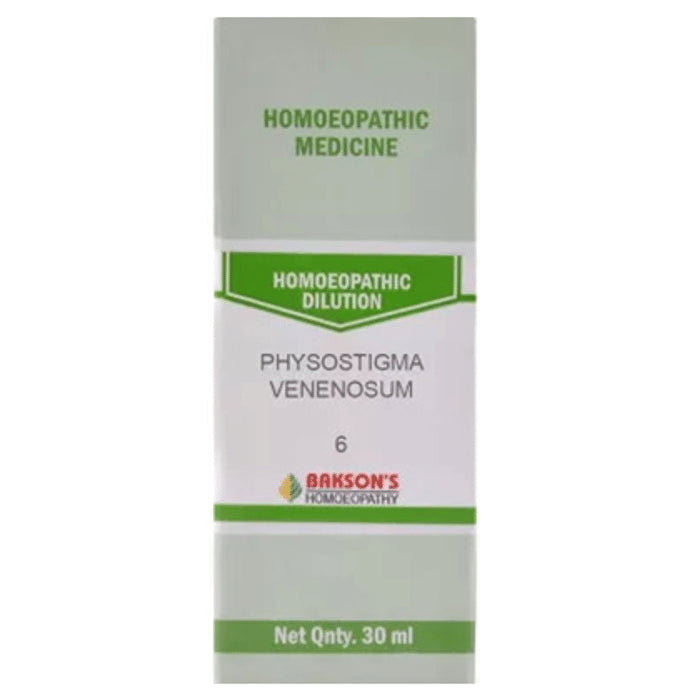 Bakson's Homeopathy Physostigma Venenosum Dilution 6 CH - Classic Derma