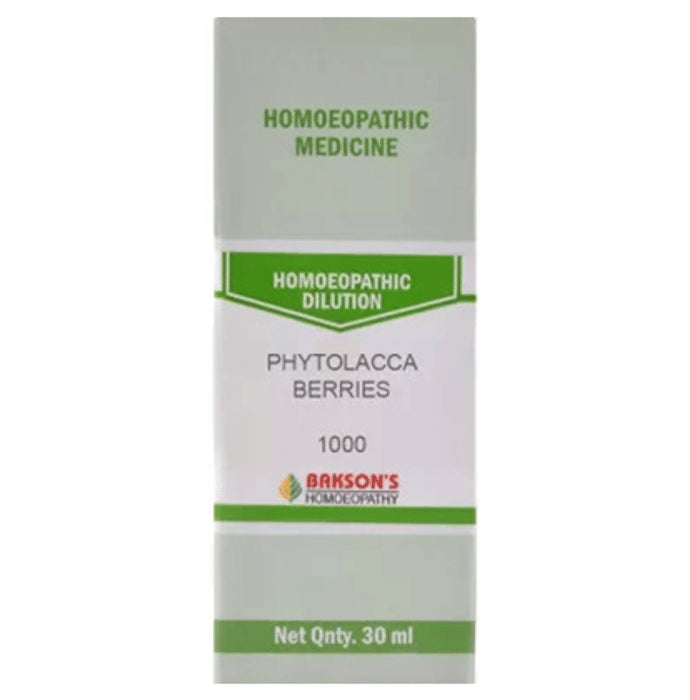 Bakson's Homeopathy Phytolacca Berries Dilution 1000 CH - Classic Derma