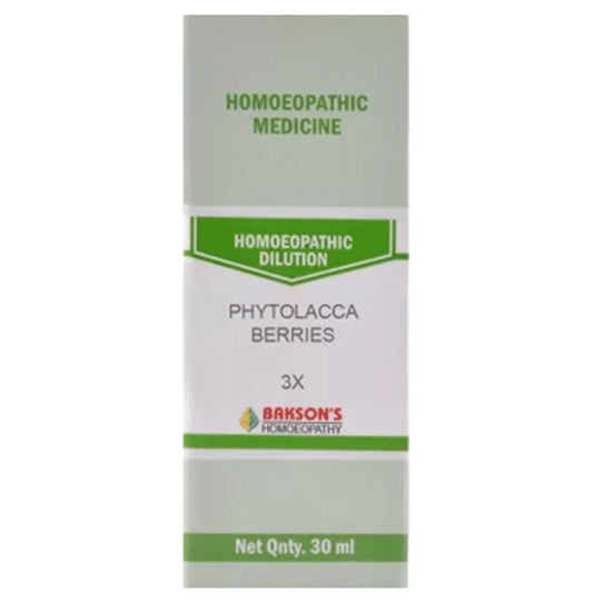 Bakson's Homeopathy Phytolacca Berries Dilution 3X - Classic Derma