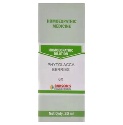 Bakson's Homeopathy Phytolacca Berries Dilution 6X - Classic Derma