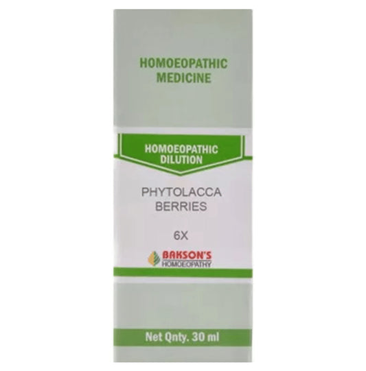 Bakson's Homeopathy Phytolacca Berries Dilution 6X - Classic Derma