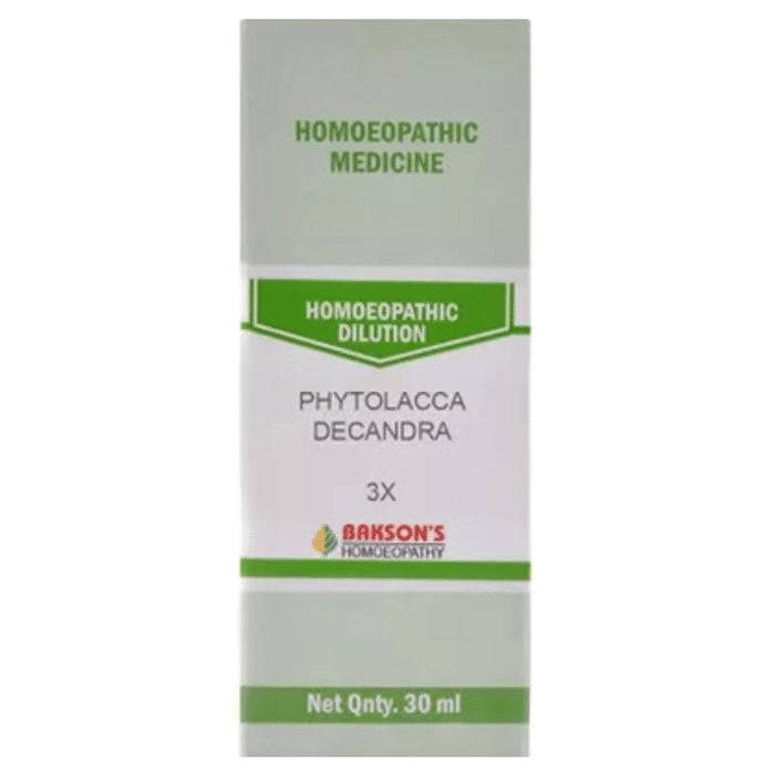 Bakson's Homeopathy Phytolacca Decandra Dilution 3X - Classic Derma