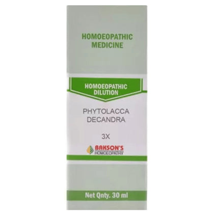 Bakson's Homeopathy Phytolacca Decandra Dilution 3X - Classic Derma