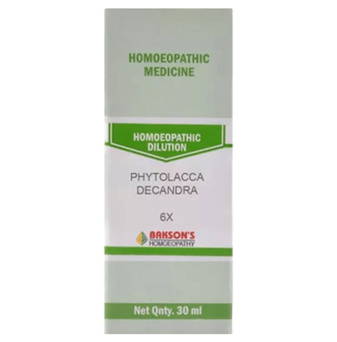 Bakson's Homeopathy Phytolacca Decandra Dilution 6X - Classic Derma