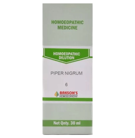 Bakson's Homeopathy Piper Nigrum Dilution 6 CH - Classic Derma