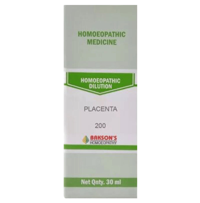 Bakson's Homeopathy Placenta Dilution 200 - Classic Derma