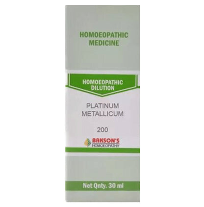 Bakson's Homeopathy Platinum Metallicum Dilution 200 - Classic Derma