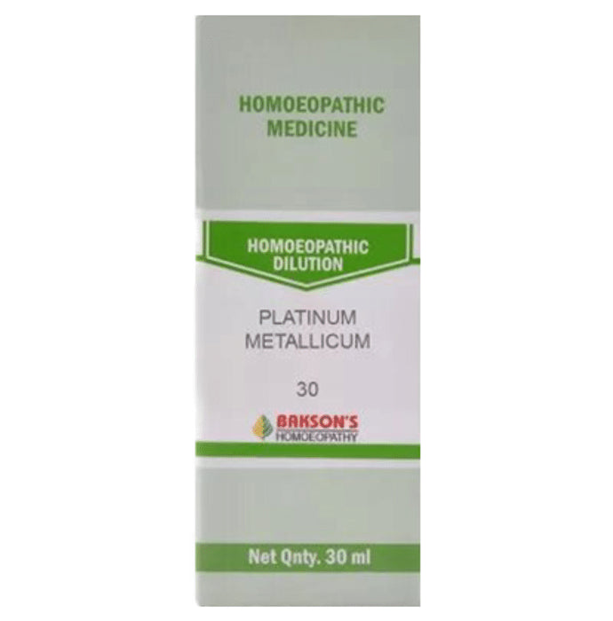 Bakson's Homeopathy Platinum Metallicum Dilution 30 - Classic Derma