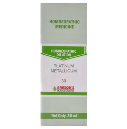 Bakson's Homeopathy Platinum Metallicum Dilution 30 - Classic Derma