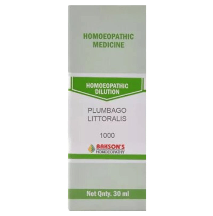 Bakson's Homeopathy Plumbago Littoralis Dilution 1000 CH - Classic Derma