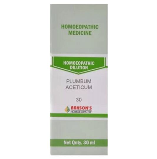 Bakson's Homeopathy Plumbum Aceticum Dilution 30 - Classic Derma