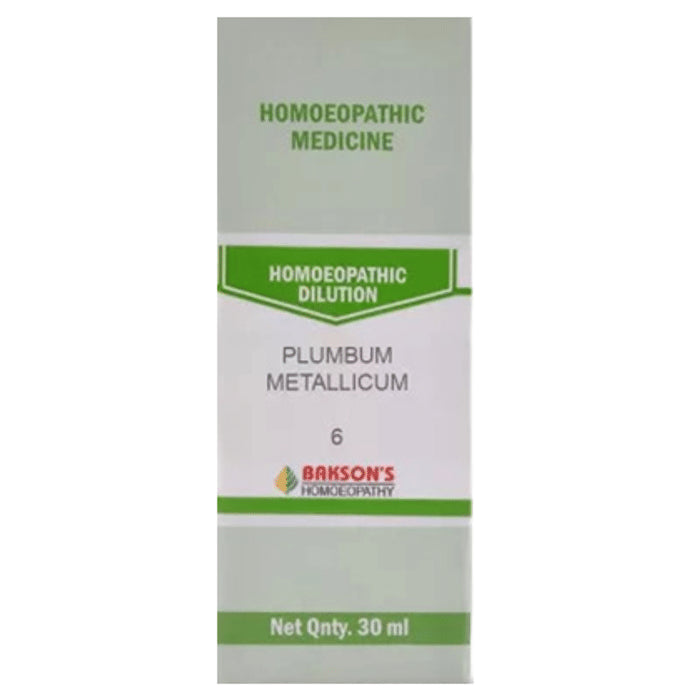 Bakson's Homeopathy Plumbum Metallicum Dilution 6 CH - Classic Derma