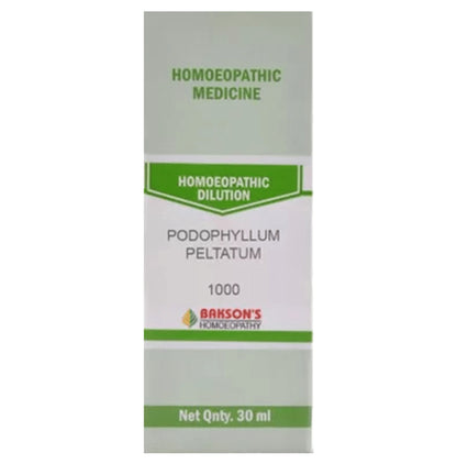 Bakson's Homeopathy Podophyllum Peltatum Dilution 1000 CH - Classic Derma
