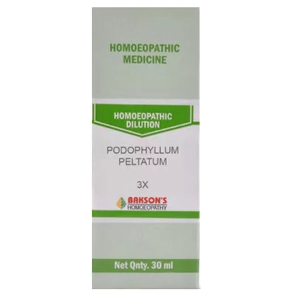 Bakson's Homeopathy Podophyllum Peltatum Dilution 3X - Classic Derma