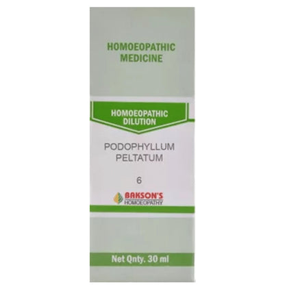 Bakson's Homeopathy Podophyllum Peltatum Dilution 6 CH - Classic Derma