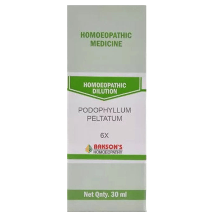 Bakson's Homeopathy Podophyllum Peltatum Dilution 6X - Classic Derma