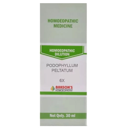 Bakson's Homeopathy Podophyllum Peltatum Dilution 6X - Classic Derma