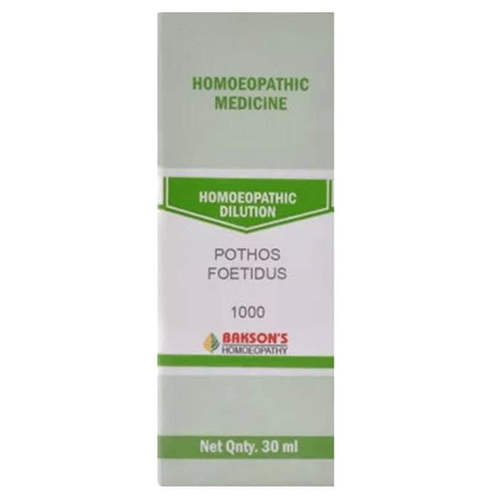 Bakson's Homeopathy Pothos Foetidus Dilution 1000 CH - Classic Derma