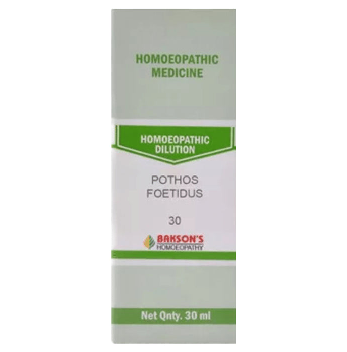 Bakson's Homeopathy Pothos Foetidus Dilution 30 - Classic Derma