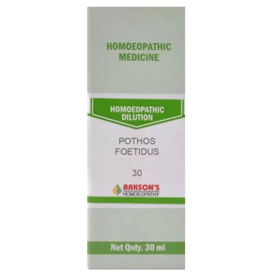 Bakson's Homeopathy Pothos Foetidus Dilution 30 - Classic Derma