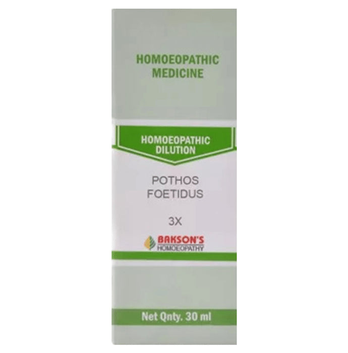 Bakson's Homeopathy Pothos Foetidus Dilution 3X - Classic Derma