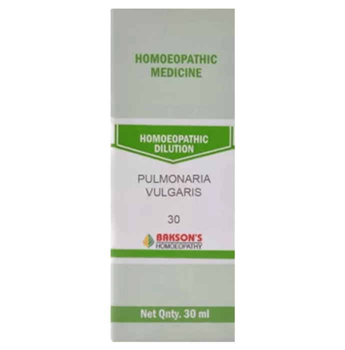 Bakson's Homeopathy Pulmonaria Vulgaris Dilution 30 - Classic Derma