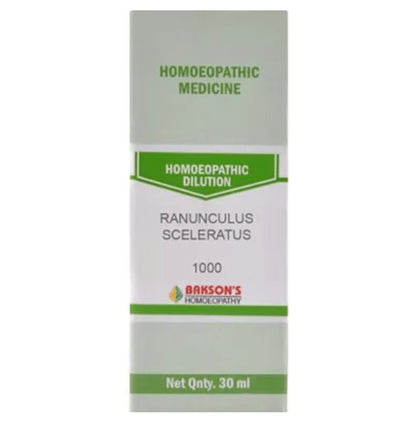 Bakson's Homeopathy Ranunculus Sceleratus Dilution 1000 CH - Classic Derma