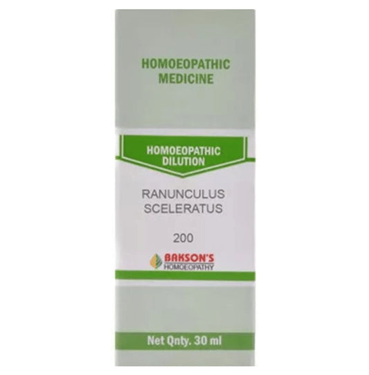 Bakson's Homeopathy Ranunculus Sceleratus Dilution 200 - Classic Derma