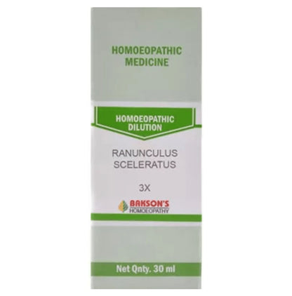Bakson's Homeopathy Ranunculus Sceleratus Dilution 3X - Classic Derma