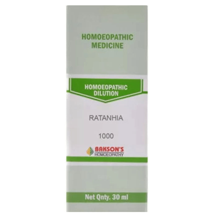 Bakson's Homeopathy Ratanhia Dilution 1000 CH - Classic Derma
