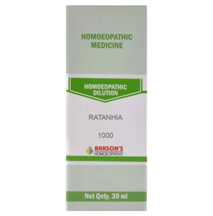 Bakson's Homeopathy Ratanhia Dilution 1000 CH - Classic Derma