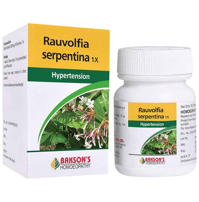 Bakson's Homeopathy Rauvolfia Serpentina 1X - Classic Derma