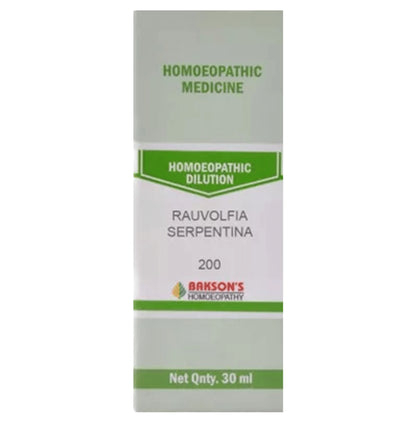 Bakson's Homeopathy Rauvolfia Serpentina Dilution 200 - Classic Derma