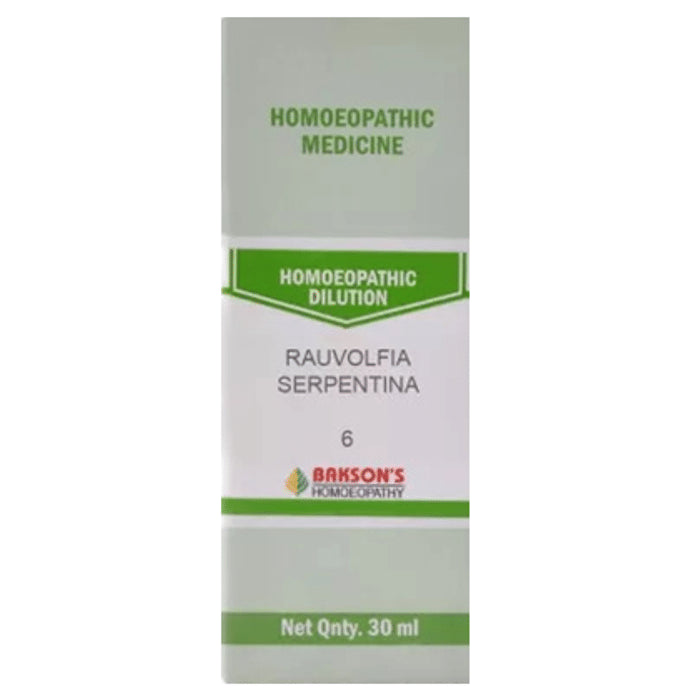 Bakson's Homeopathy Rauvolfia Serpentina Dilution 6 - Classic Derma