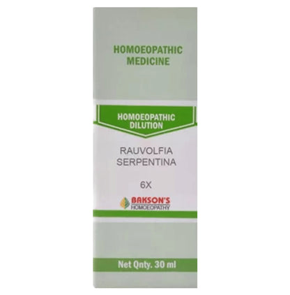 Bakson's Homeopathy Rauvolfia Serpentina Dilution 6X - Classic Derma