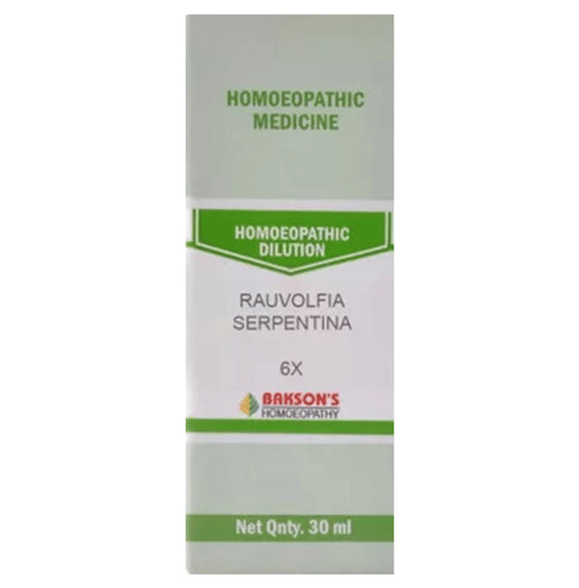 Bakson's Homeopathy Rauvolfia Serpentina Dilution 6X - Classic Derma