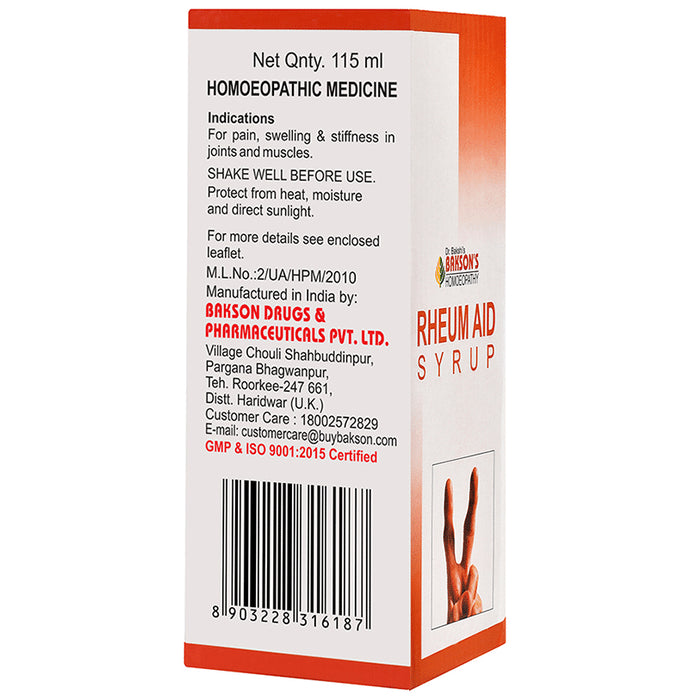 Bakson's Homeopathy Rheum Aid Syrup Homeopathic Medicine