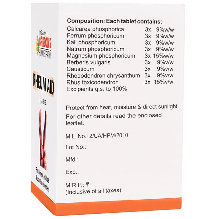 Bakson's Homeopathy Rheum Aid Tablet
